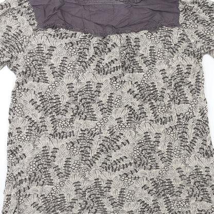 Womens UK Size 6 NEXT Brown Basic T-Shirt