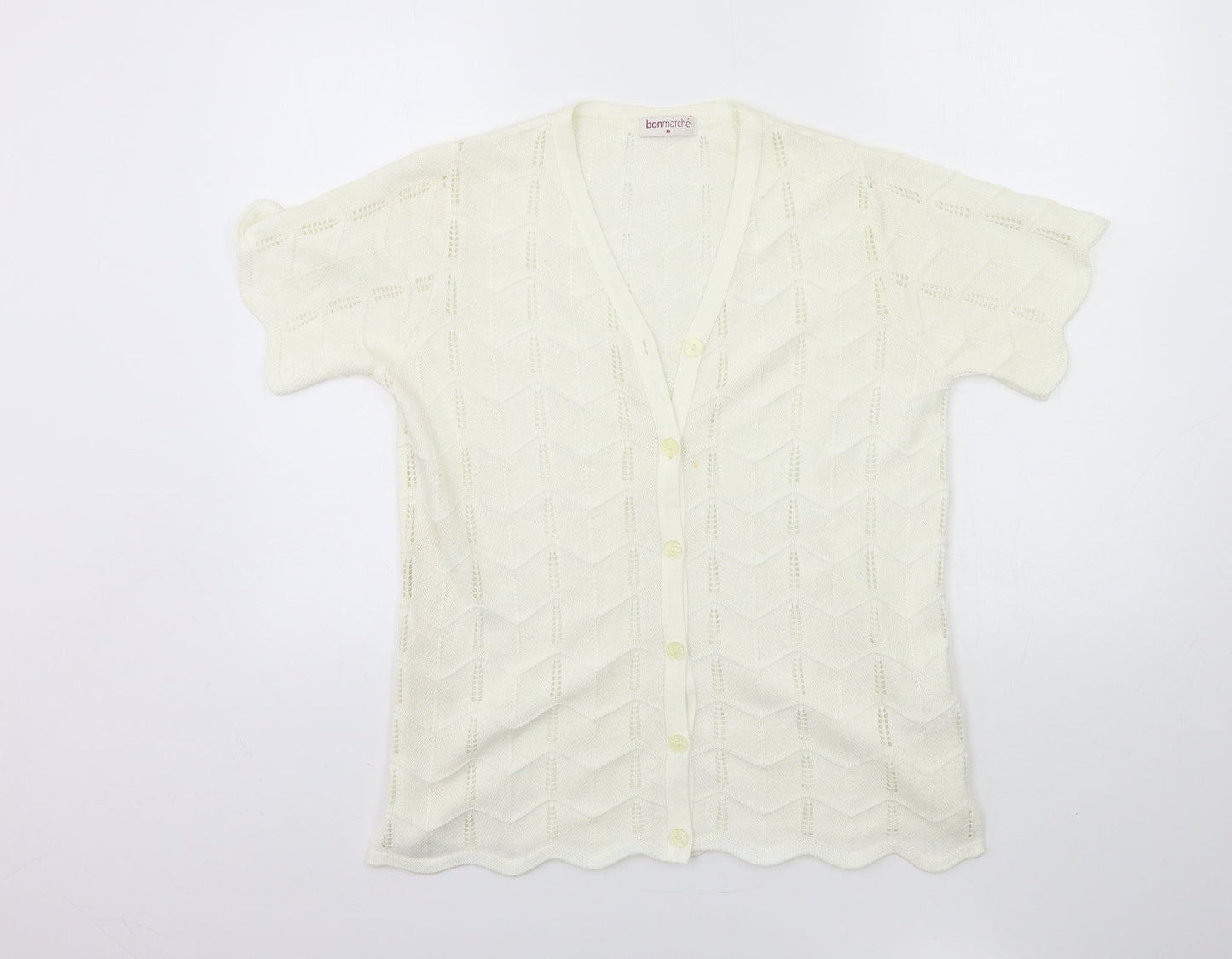 Womens UK Size M Bonmarché Beige Cardigan Jumper