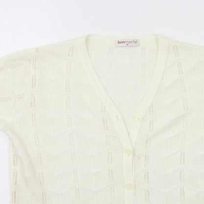 Womens UK Size M Bonmarché Beige Cardigan Jumper