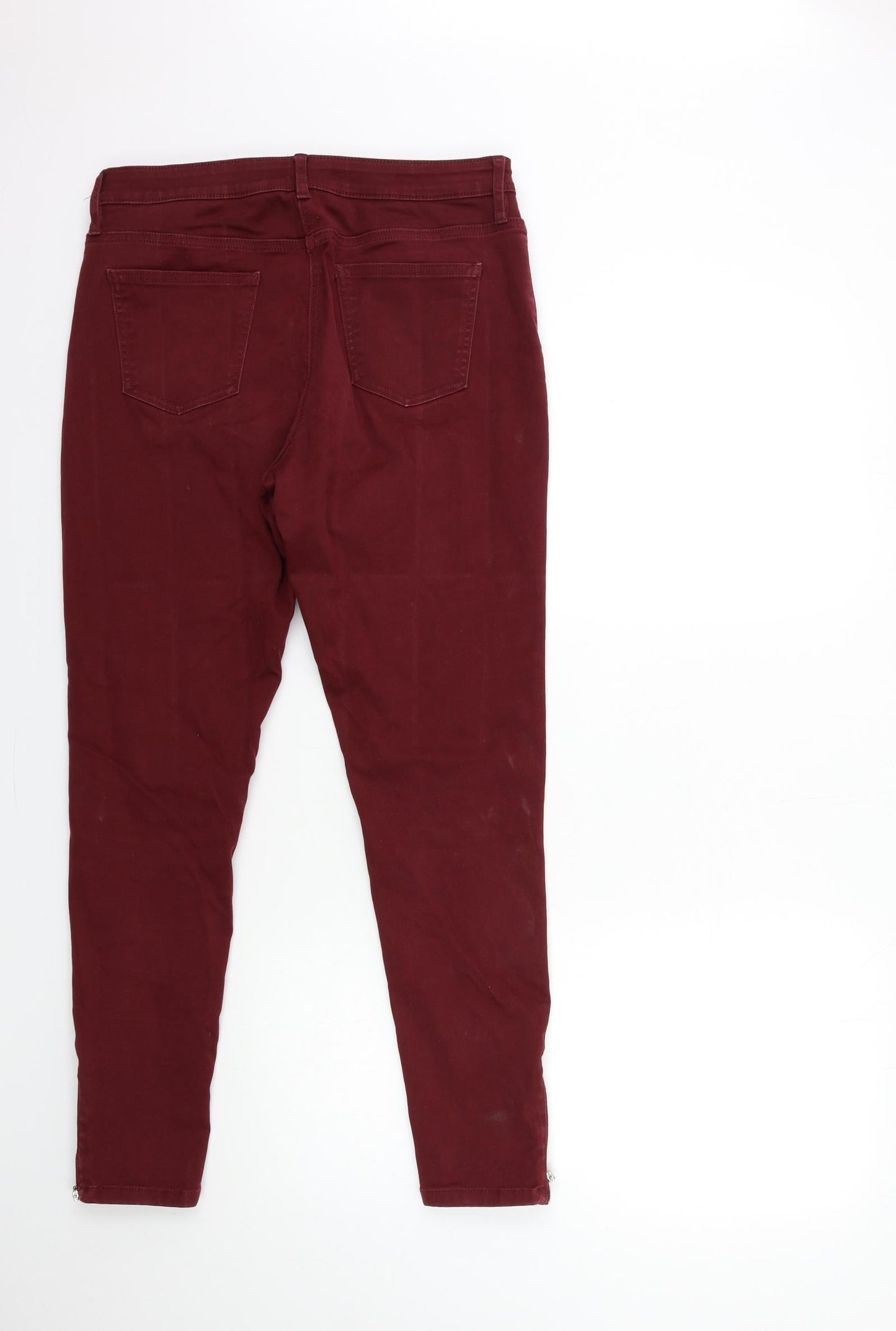 Womens UK Size 30 in Preworn Regular Fit Skinny Red Jeans