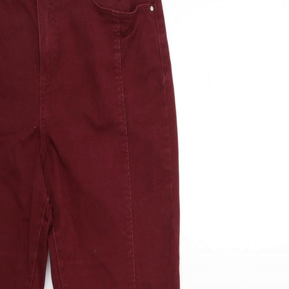 Womens UK Size 30 in Preworn Regular Fit Skinny Red Jeans
