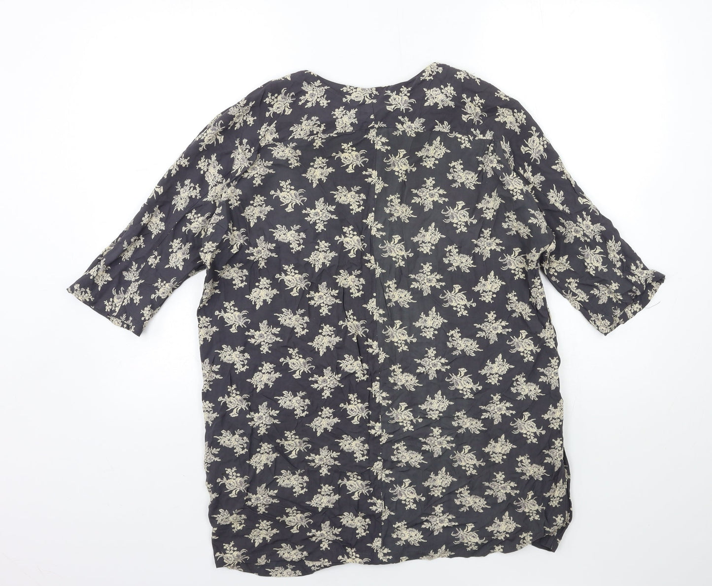 Womens UK Size S Vouley Vous Grey Basic Blouse
