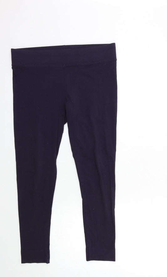 Womens UK Size 14 Marks and Spencer Regular Fit Capri Purple Trousers