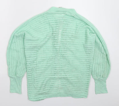 Womens UK Size L BHS Green Cardigan Jumper