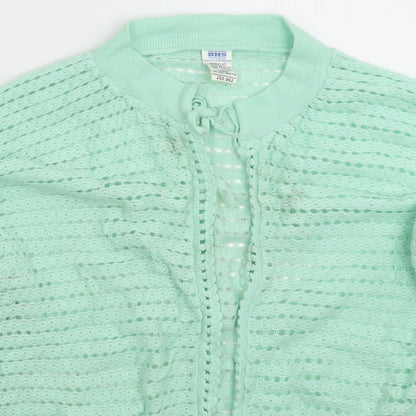 Womens UK Size L BHS Green Cardigan Jumper