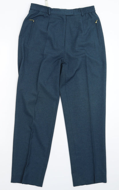 Oscar Womens Blue   Dress Pants Trousers Size 12 L28 in