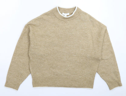 Womens UK Size XS H&M Beige Pullover Jumper