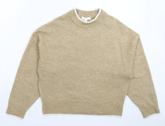 Womens UK Size XS H&M Beige Pullover Jumper