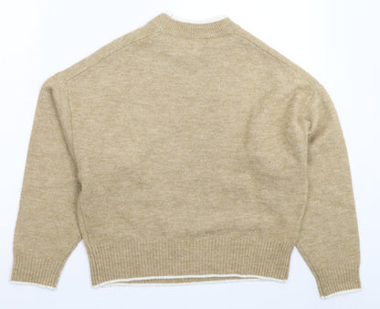 Womens UK Size XS H&M Beige Pullover Jumper