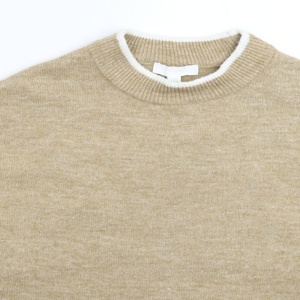 Womens UK Size XS H&M Beige Pullover Jumper