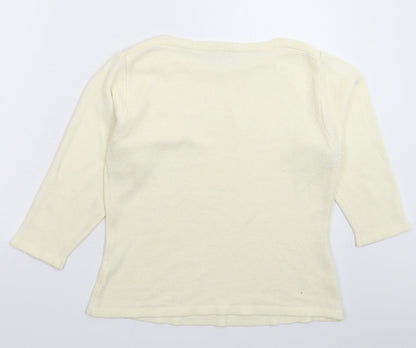 Womens UK Size L Collection White Pullover Jumper