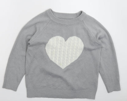 Womens UK Size M Preworn Grey Pullover Jumper