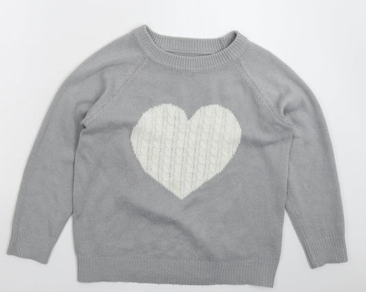 Womens UK Size M Preworn Grey Pullover Jumper
