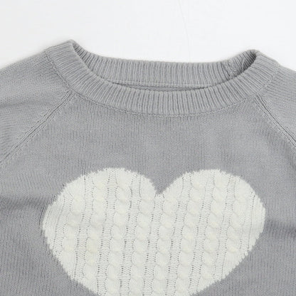 Womens UK Size M Preworn Grey Pullover Jumper