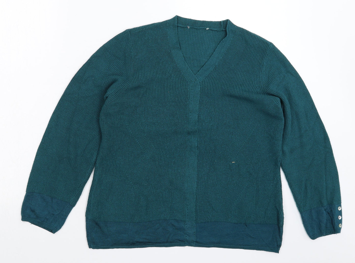 Womens UK Size 14 Marks and Spencer Green Pullover Jumper