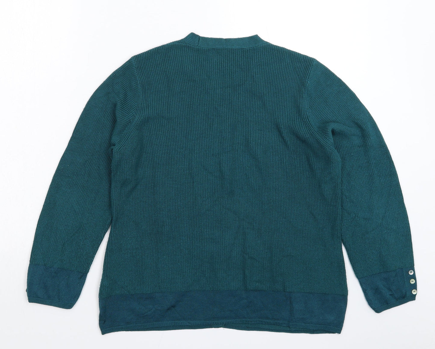 Womens UK Size 14 Marks and Spencer Green Pullover Jumper