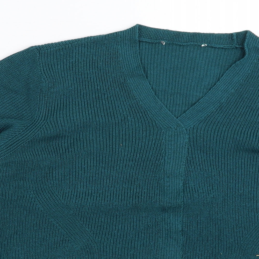 Womens UK Size 14 Marks and Spencer Green Pullover Jumper