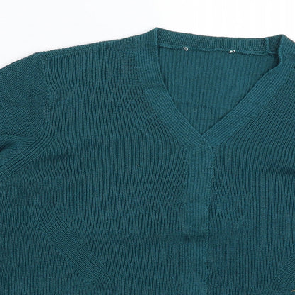 Womens UK Size 14 Marks and Spencer Green Pullover Jumper