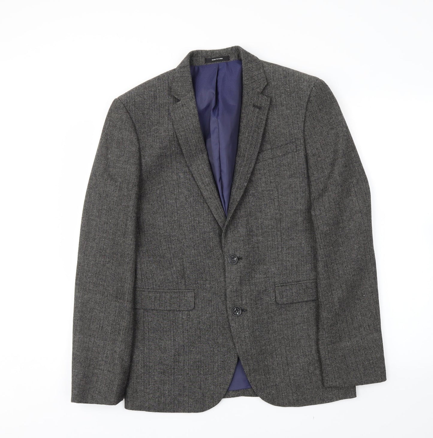 Mens UK Size S Cedar Wood State Regular Grey Suit Jacket