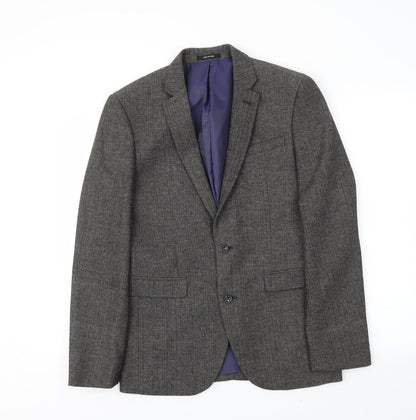 Mens UK Size S Cedar Wood State Regular Grey Suit Jacket