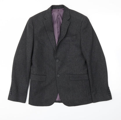 Mens UK Size S Cedar Wood State Regular Grey Suit Jacket
