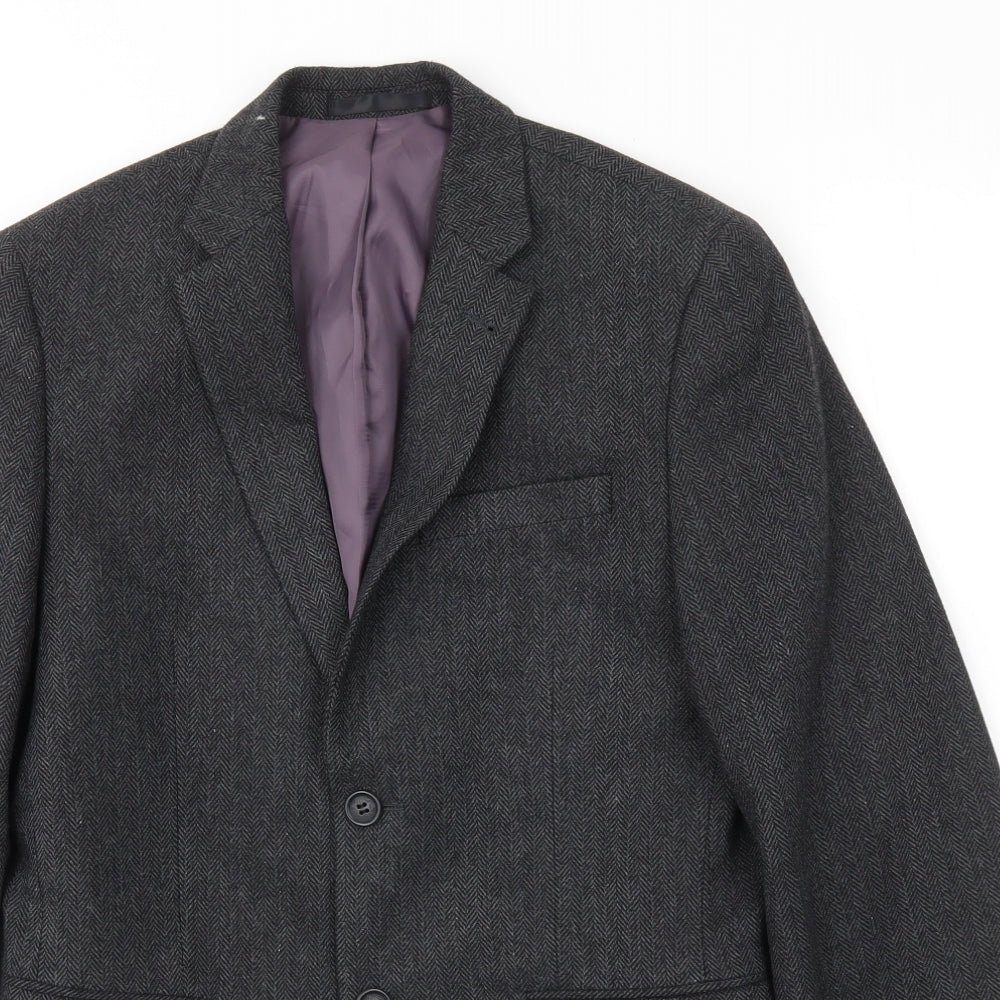 Mens UK Size S Cedar Wood State Regular Grey Suit Jacket