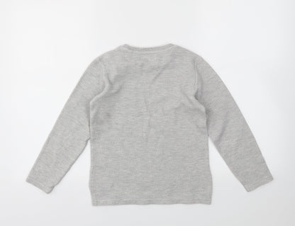 Preworn Boys Grey   Pullover Jumper Size 8 Years