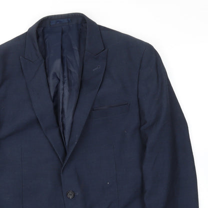 Mens UK Size 42 Cedar Wood State Regular Blue Suit Jacket