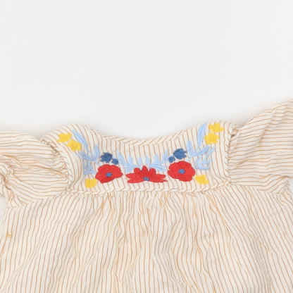 Nutmeg Girls Orange   Fit & Flare  Size 3-6 Months
