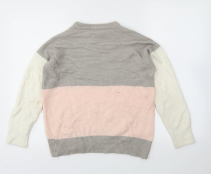 Nutmeg Womens Multicoloured Striped  Pullover Jumper Size 12