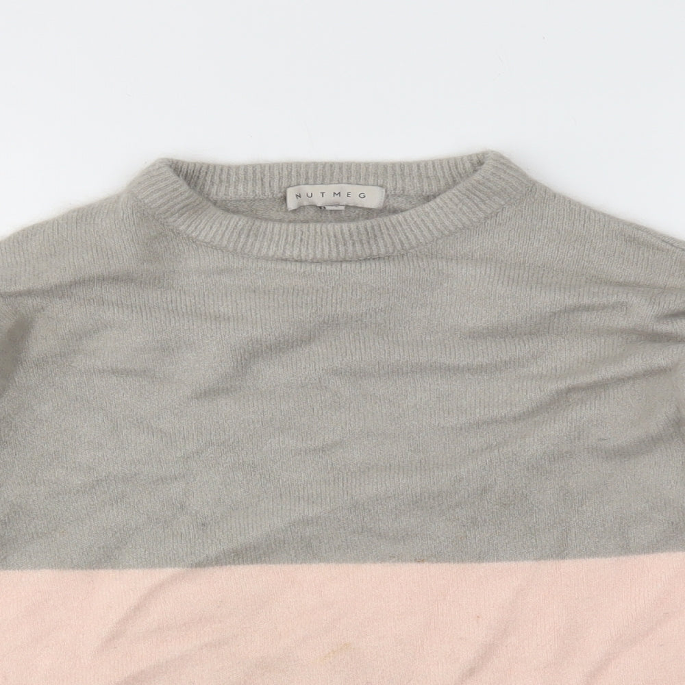 Nutmeg Womens Multicoloured Striped  Pullover Jumper Size 12