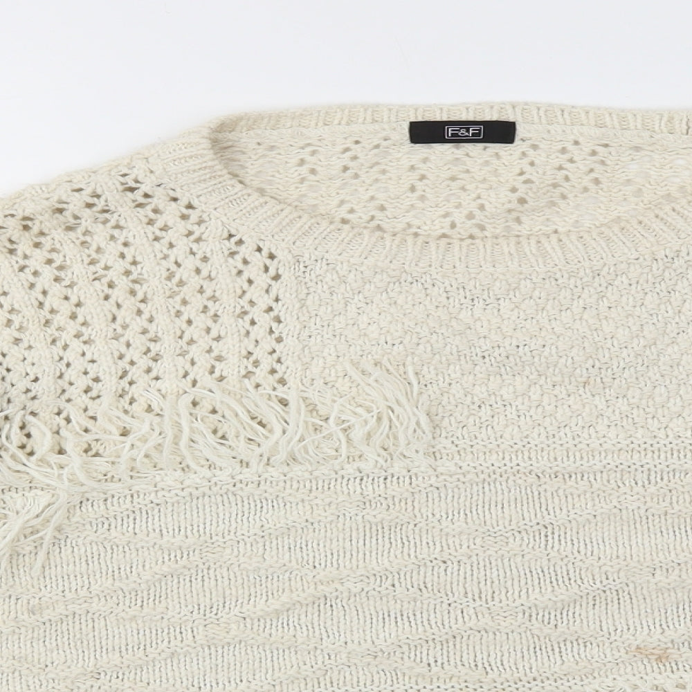 F&F Womens Ivory   Pullover Jumper Size 10