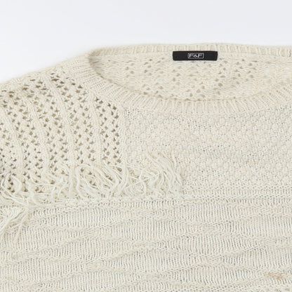 F&F Womens Ivory   Pullover Jumper Size 10