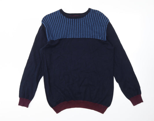 Mens UK Size M Matalan Blue Pullover Sweatshirt