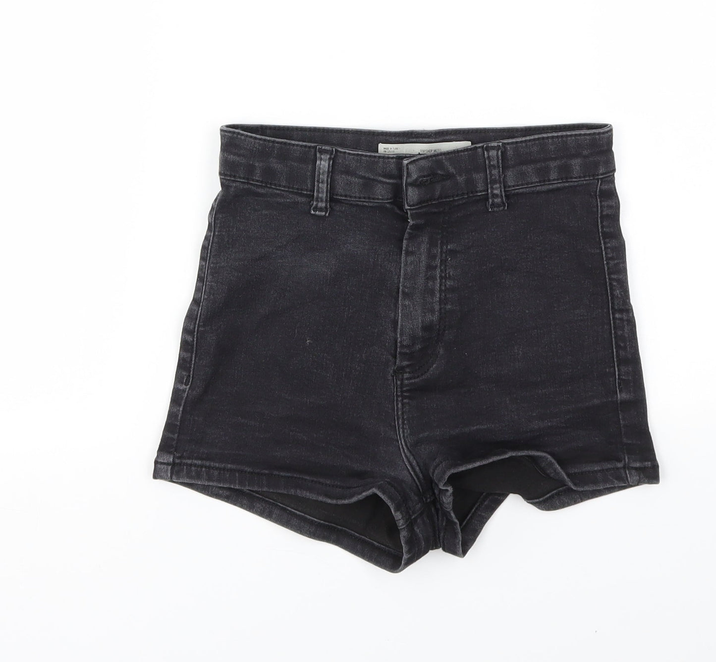 Topshop Womens Black Houndstooth  Cut-Off Shorts Size 6