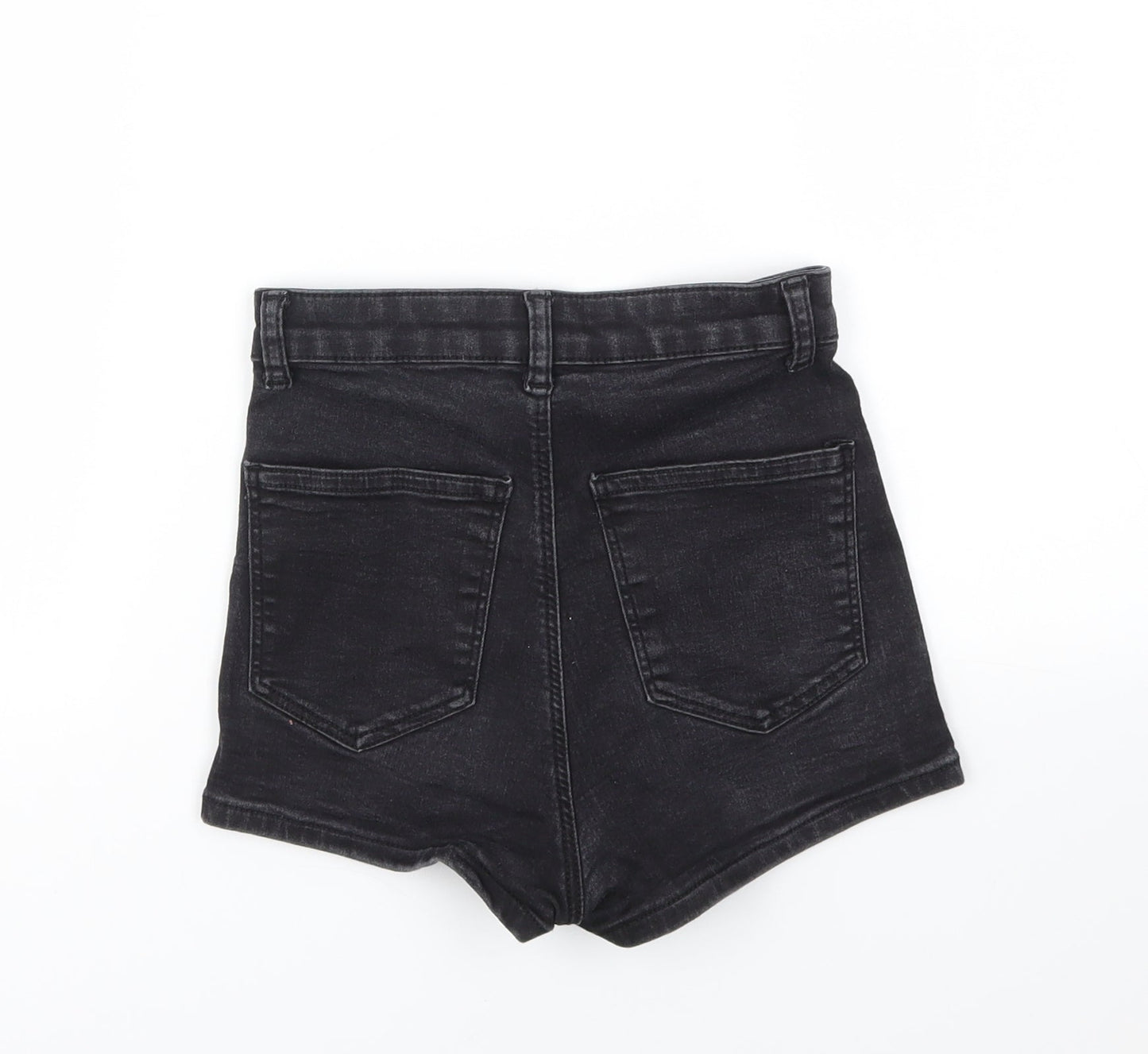 Topshop Womens Black Houndstooth  Cut-Off Shorts Size 6