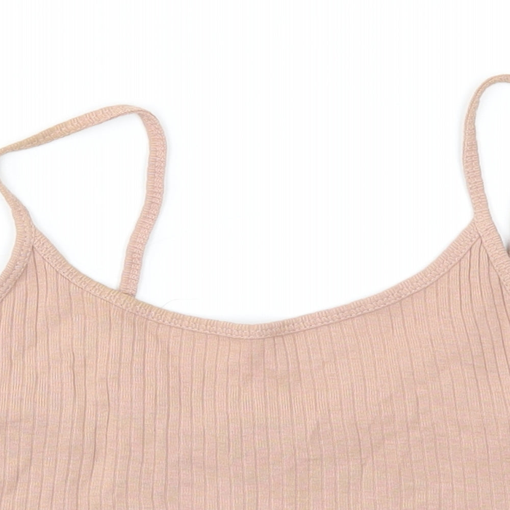 Womens UK Size 8 Topshop Pink Basic T-Shirt