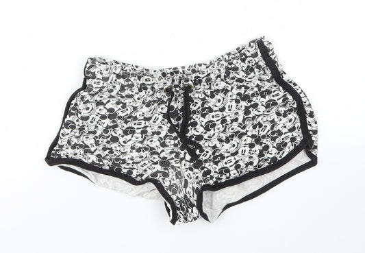 Disney Womens Multicoloured Animal Print  Cut-Off Shorts Size 6 - stretch waistband