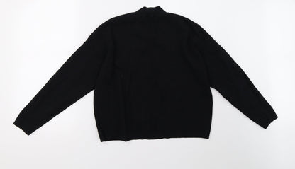 H&M Womens Black  Knit Pullover Sweatshirt Size S