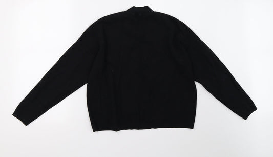 H&M Womens Black  Knit Pullover Sweatshirt Size S