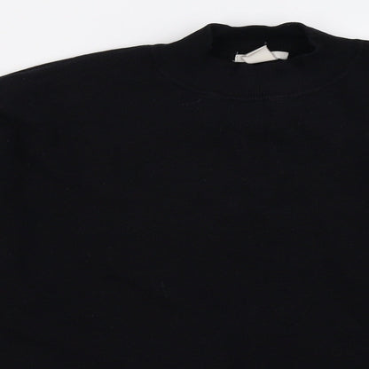 H&M Womens Black  Knit Pullover Sweatshirt Size S