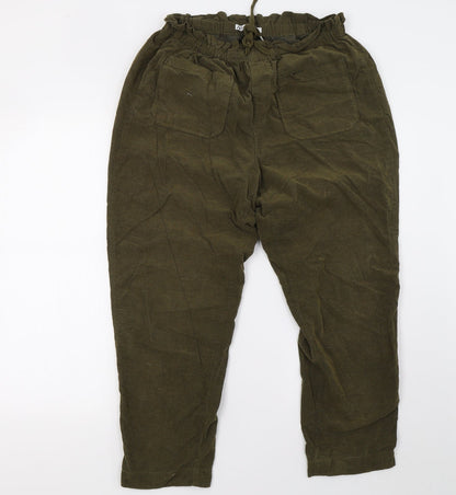 Womens UK Size M Zara Regular Fit  Green Trousers