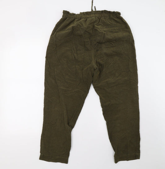 Womens UK Size M Zara Regular Fit  Green Trousers