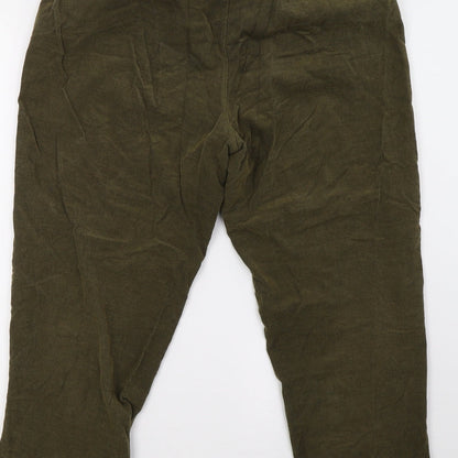 Womens UK Size M Zara Regular Fit  Green Trousers