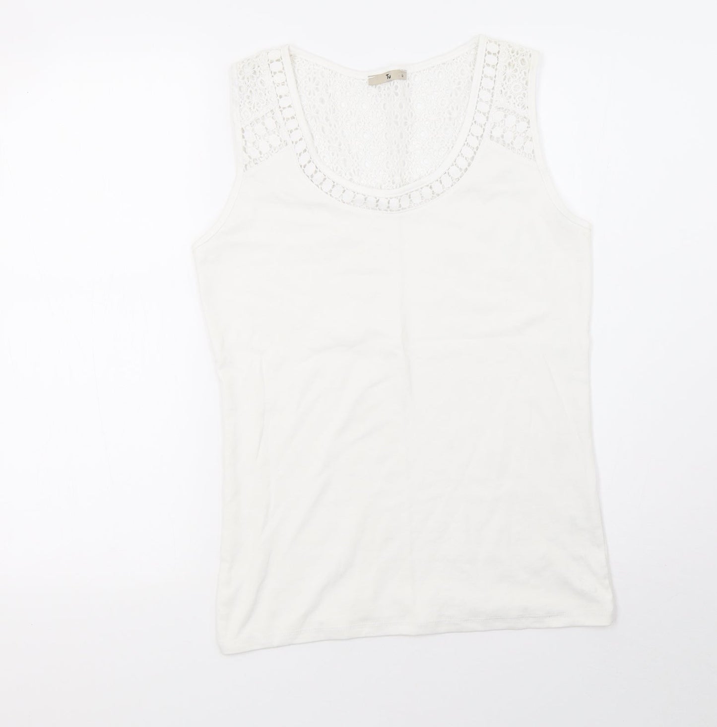 saisnburys Womens White   Basic Tank Size 12
