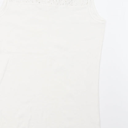 saisnburys Womens White   Basic Tank Size 12