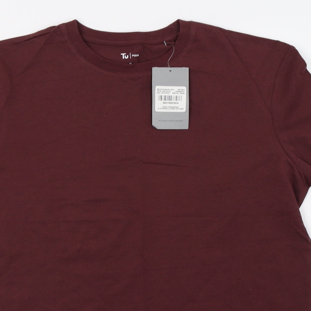 saisnburys Mens Red    T-Shirt Size S