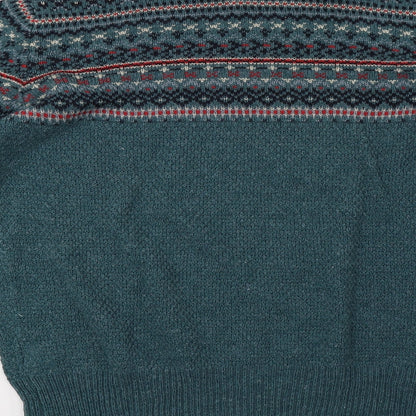 Mens UK Size S Peacocks Green Pullover Sweatshirt