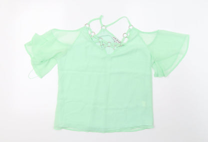 Womens UK Size M jaune rouge Green Basic