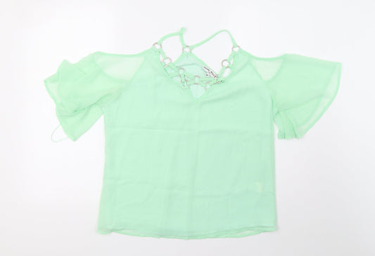Womens UK Size M jaune rouge Green Basic